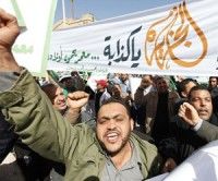 Protestas contra la injerencia en Libia