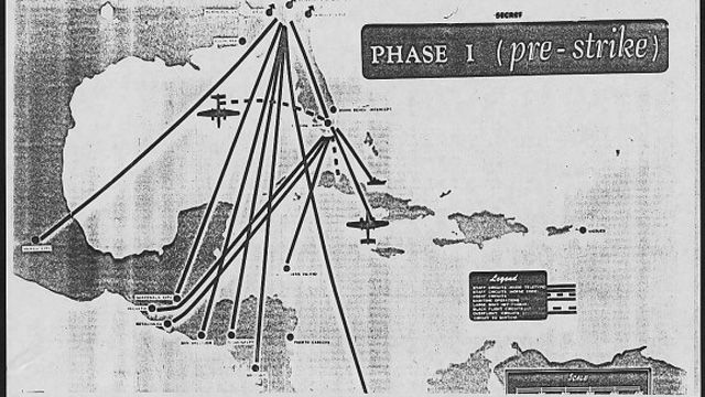Plan original de la intervención de EEUU después que ocuparan la cabeza de playa, de acuerdo con el Reporte General Maxwell Taylor.