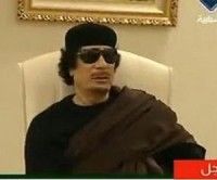 Lider Muammar Al Gaddafi apareció en TV LIbia. Foto ABC