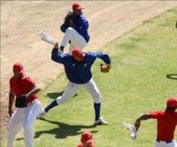 Entrenamiento de los equipos de beisbol cubano