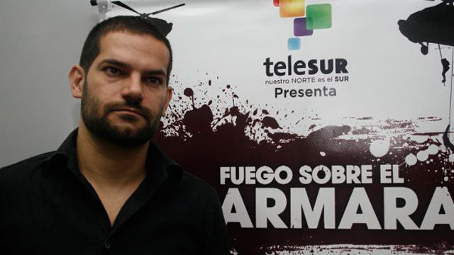 David Segarra, realizador del documental, corresponsal de Telesur y sobreviviente de la tragedia. Foto TeleSUR