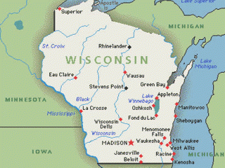 Mapa Wisconsin