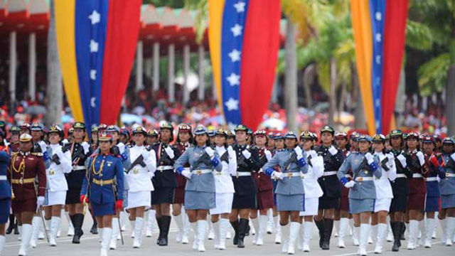 Desfile cívico-militar en el caraqueño Paseo Los Próceres. Foto AVN