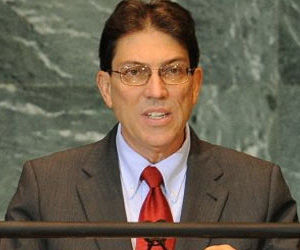 El Canciller cubano Bruno Rodríguez en la ONU