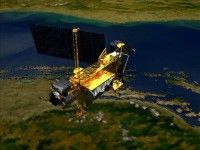Gráifco cedido por la NASA del satélite de Investigación de la Alta Atmósfera (UARS), lanzado en septiembre de 1991 y retirado de funcionamiento en 2005, que según la NASA se espera impacte en la Tierra. Foto: EFE