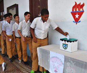 Elecciones pioneriles. Foto: Raúl Pupo