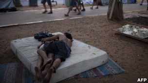 Indignados de Israel. Foto: AFP