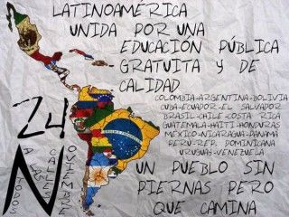 Marcha de estudidantes latinoamericanos