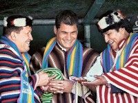 Hugo Chávez, Rafael Correa y Evo Morales