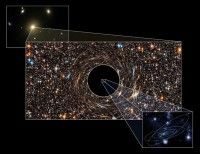 Los dos agujeros negros más grandes conocidos hasta la fecha. Foto: EFE