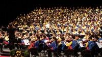 Los jóvenes de la venezolana Orquesta Simón Bolívar y su afamado director, Gustavo Dudamel, amenizaron hoy el acto de inauguración de la CELAC. Foto: AVN