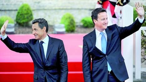 Nicolás Sarkozy y David Cameron
