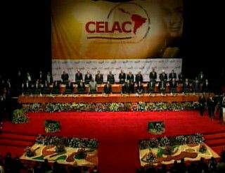 Presidente Chávez da la bienvenida a PPresidentes en CELAC. Foto: VTV
