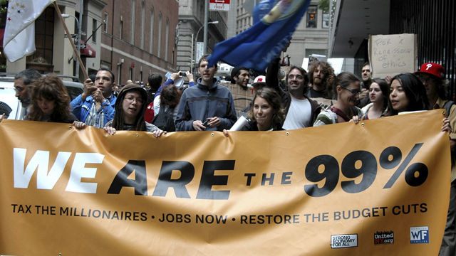 Los ocupantes de Wall Street simbolizan la protesta contra los paradigmas del sistema económico capitalista. 