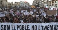 Protestas en Valencia. Foto: EFE