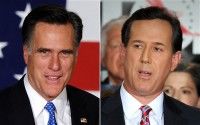 Mitt Romney y Rick Santorum