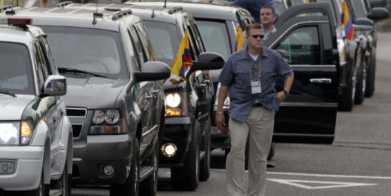 Agentes del servicio secreto durante la llegada de Barack Obama a Cartagena. Foto: Carlos Ortega, El Tiempo, Colombia