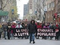 Protesta de estudiantes en Canadá