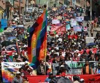 Bolivia: Movimientos sociales marcharon en defensa de Evo Morales