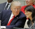 El presidente de EE.UU., Donald Trump, y la embajadora estadounidense ante la ONU, Nikki Haley. Lucas Jackson / Reuters