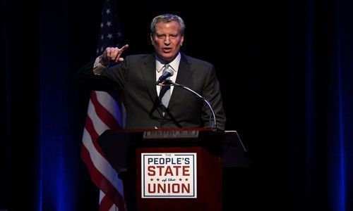 El alcalde de Nueva York también participó en "El discurso popular del Estado de la Unión". Foto: Reuters