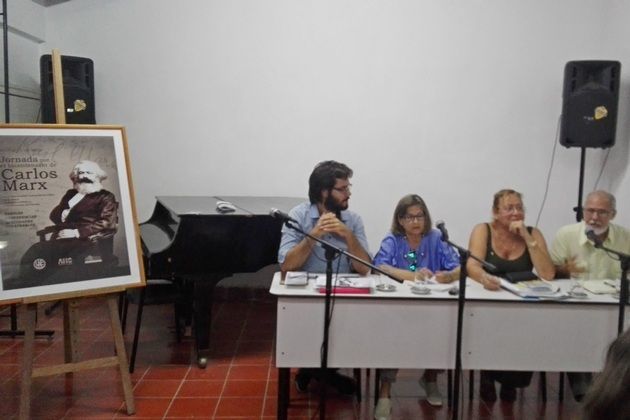 La apertura del evento inició con un Panel sobre el legado filosófico de Carlos Marx. Foto: Dalia Reyes Perera