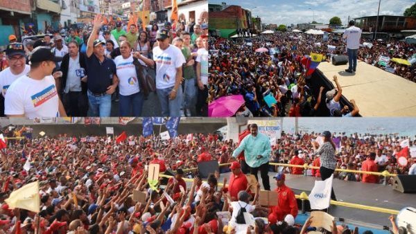Los candidatos visitaron tres ciudades de Venezuela. Foto: AVN - Twitter