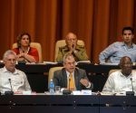 Durante el plenario del Primer Período Ordinario de Sesiones de la IX Legislatura de la Asamblea Nacional del Poder Popular (ANPP), en el Palacio de Convenciones de La Habana, el 21 de julio de 2018. Foto: ACN