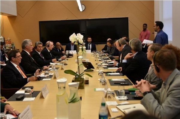 Díaz-Canel en la sede de Google en Nueva York